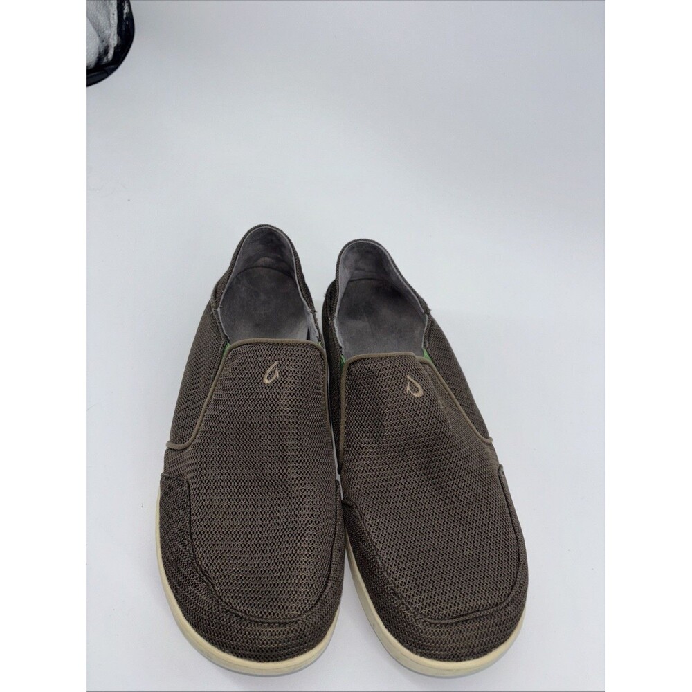 Olukai Nohea Mesh Shoes Mens Size 10 Brown Slip On Comfort Casual Loafer Sneaker